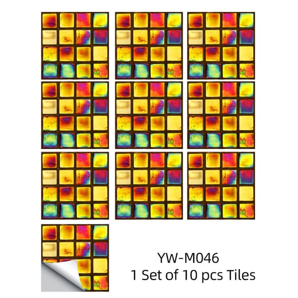 Kakeldekaler mosaik kakeldekaler i ett set om 10