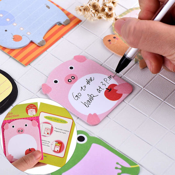 Mini Sticky Notes, 24 Pakker Farvede Sticky Notes, Køleskabs Sticky