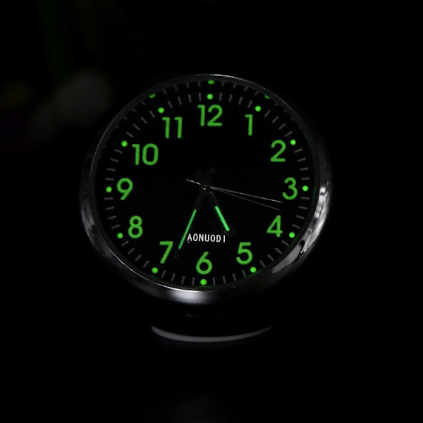 Mini Bil Fluorescerande Väggklocka Ljus Quartz Klocka Universal Fickur