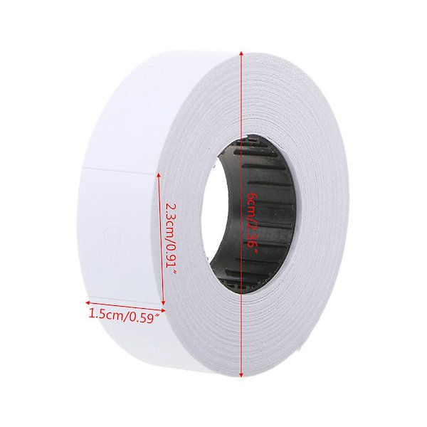 Prismærker 10 Ruller Dobbelt Række Papir Etiket Markering Sticker Supermarked Praktisk