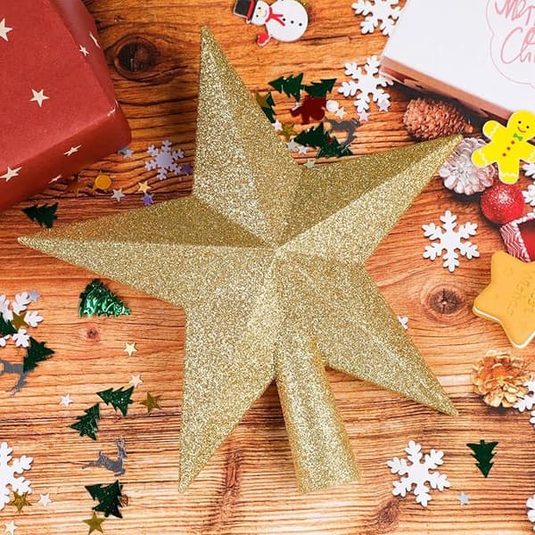 ##/Mini Glittrande Julstjärna Topp Juldekoration##/