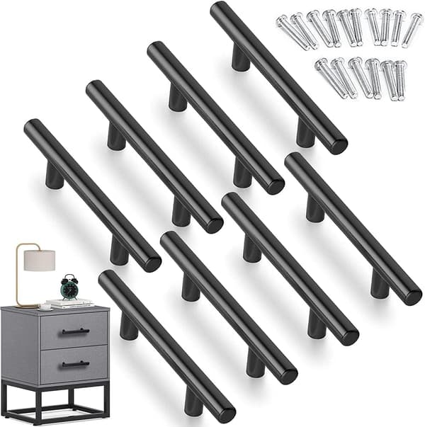 10 kpl T-palkin keittiön ovien vetimet ruuveilla (150 mm)