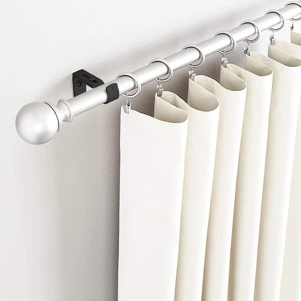 Justerbart enkelt gardinstångsfäste, 4-pack gardinstångsfästen