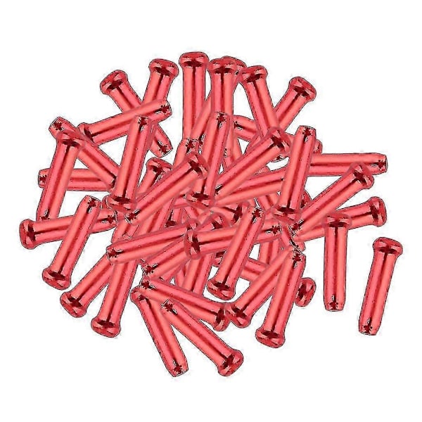 50 st/förpackning Aluminiumlegering Cykel Inner Tips Wire Ändstycken Krymp Linje Kärna