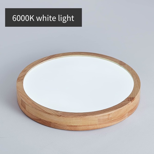 Tre LED Taklampe, 18W, Kald Hvit, 6000K, Rund Tre C
