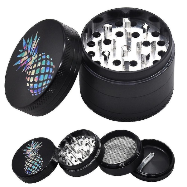 Aluminum alloy smoke grinder, 50mm diameter four-layer metal sma