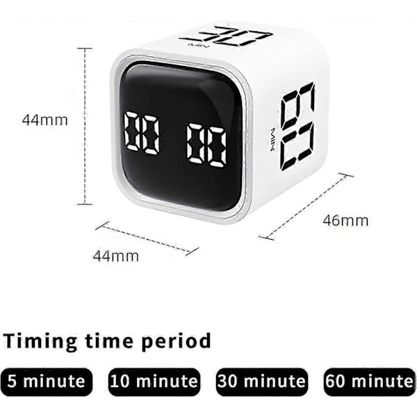 Pomodoro timer kube, lyd- og vibrasjonsvarsler