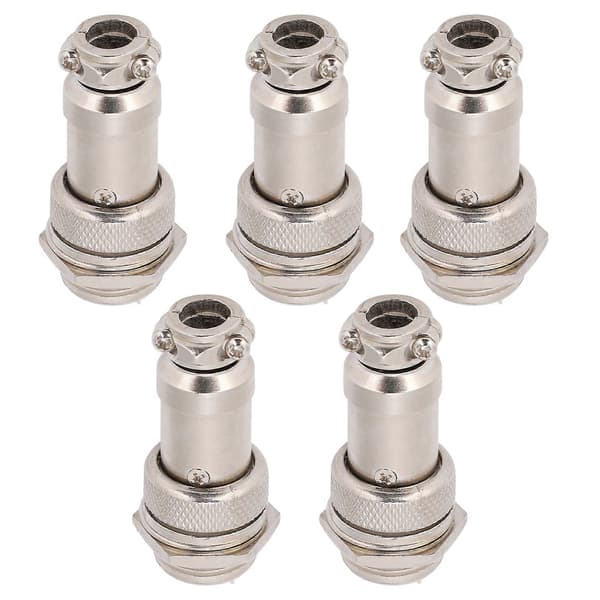 5 st Aviation Plug Connector Hane Hona Trådpanel Strömchassi Metallbeslag GX16 16mm 450V2pin