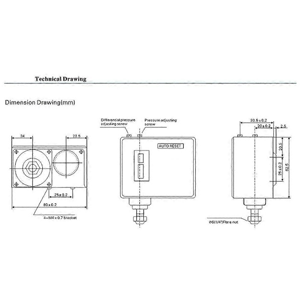 Trykkregulator for vannpumpe, elektronisk trykkontroller for luftvannskompressor