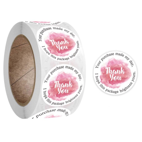 &500pcs/roll Round Thank You Stickers Wedding Party Handmade Scrapbooking Gift Packaging Seal Labels Stationery Decor&