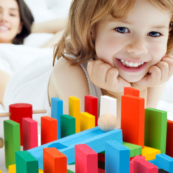 ##/120 st färgglada dominobrickor, pedagogiskt spel för barn##/