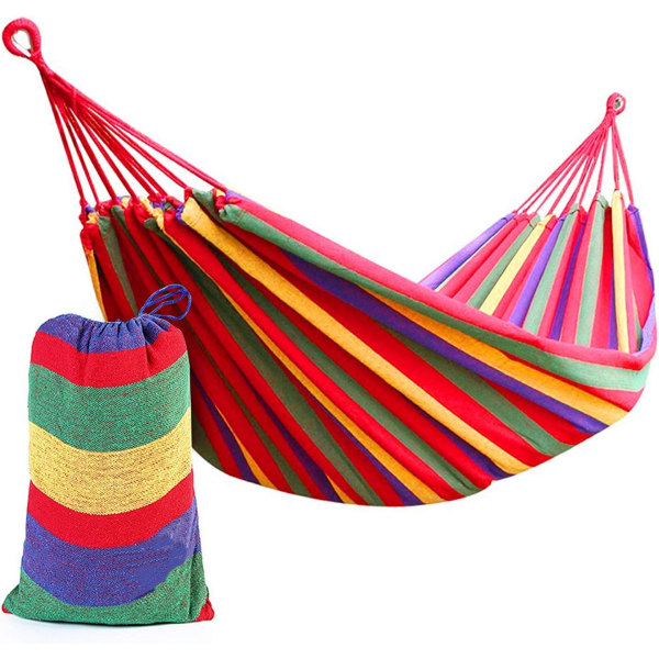 Outdoor Single/Double Garden Cotton Camping Hammock: Ideal for C