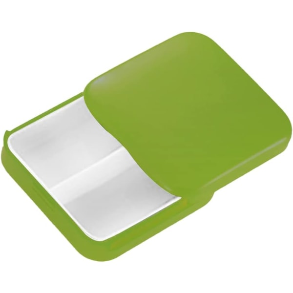 Grön pillerlåda, bärbar pillerlåda, minipillerlåda i plast, piller b