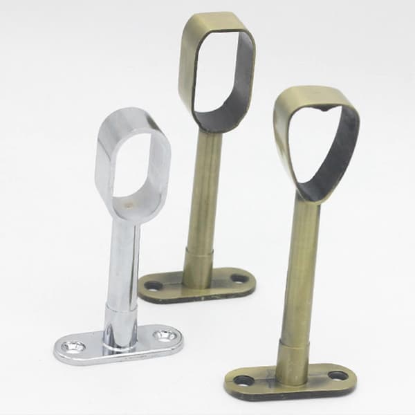 2 stk. Legering Garderobestang Takmontert Brakett Klesstangholder Spakflens 6