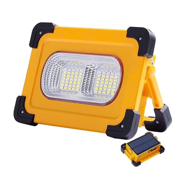 Laddningsbar LED-spotlight, 4 lägen Bärbar Solcellslampa, W