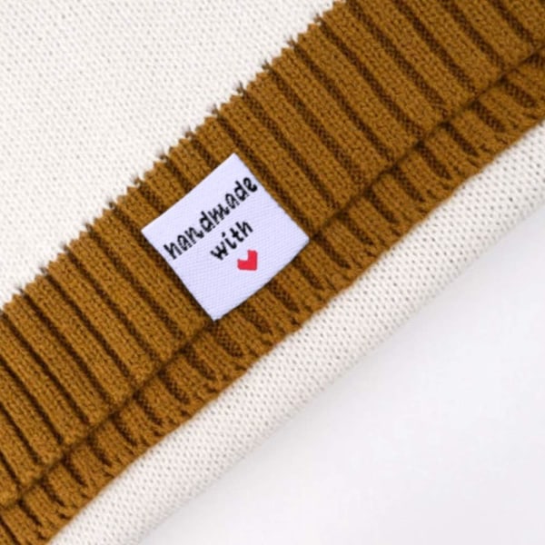 100st Tygetiketter Handgjorda Klädetiketter Textiletiketter för