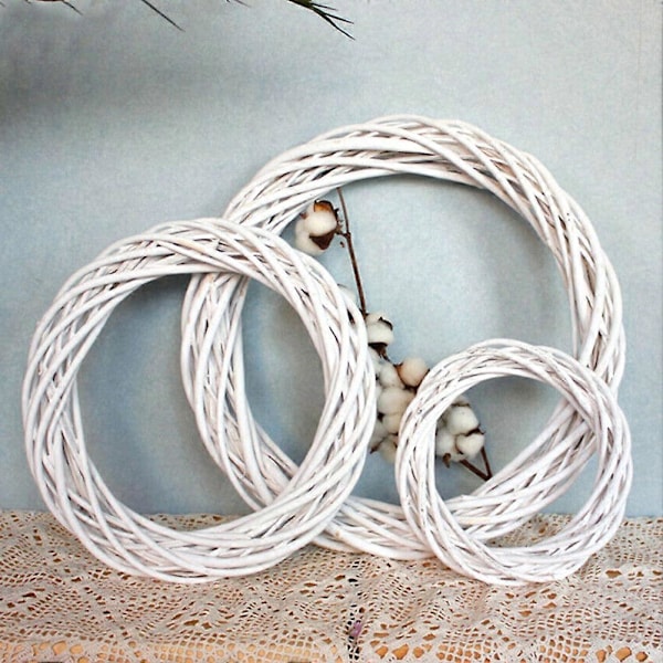 Flätad Girlang DIY Utsökt Kreativ Blomsterarrangemang Krans Hantverk Festivaltillbehör 20cm
