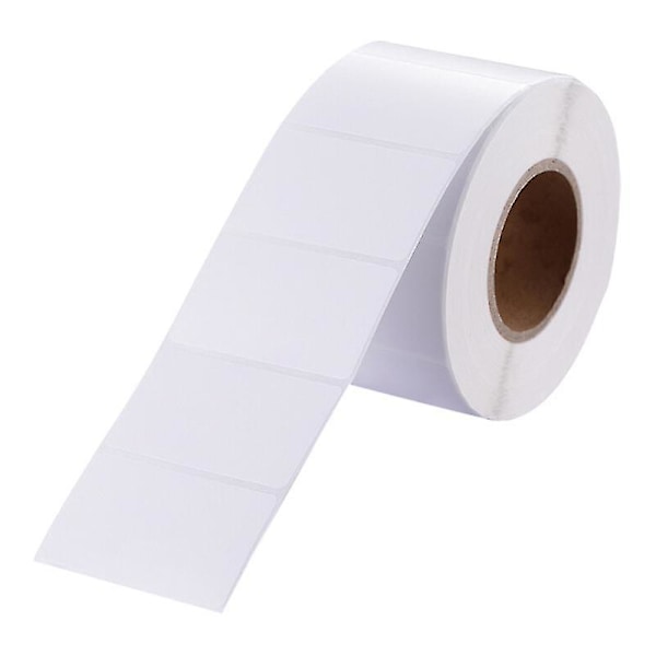 5X3CM Vit Etikettband &amp; Påfyllningsrullar 1 Rulle Tom Etikett Självhäftande Dekal Vit Limmad Etikett