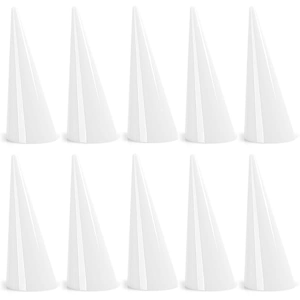 1 st Plast Finger Kon Fingertoppsring Stativ Display Showcase Hållare Förvaring White