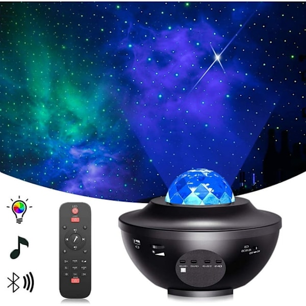##/Stjernehimmel-projektorlampe, USB vannmønster LED nattlys##/