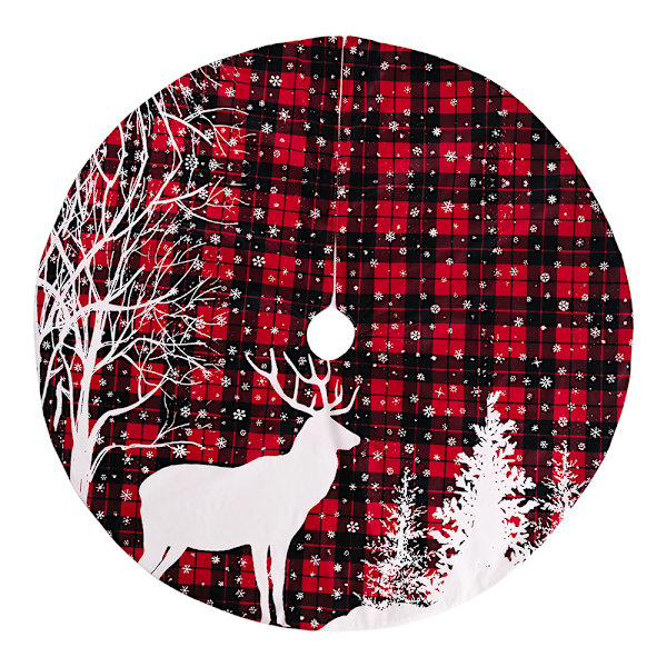 Ternet juletræstæppe - 120 cm - rød, juletræspynt, a
