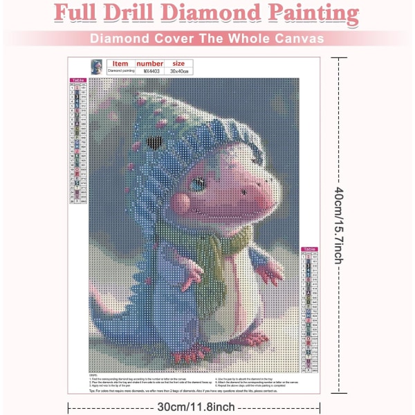 (30X40cm) Diamond painting , dinosaurusten diamond painting