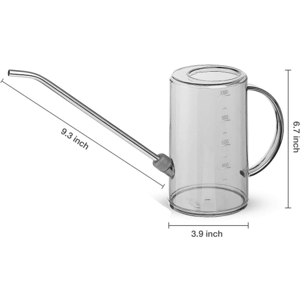 Vattningskanna för inomhusväxter med lång rostfritt stålpipa 1 liter