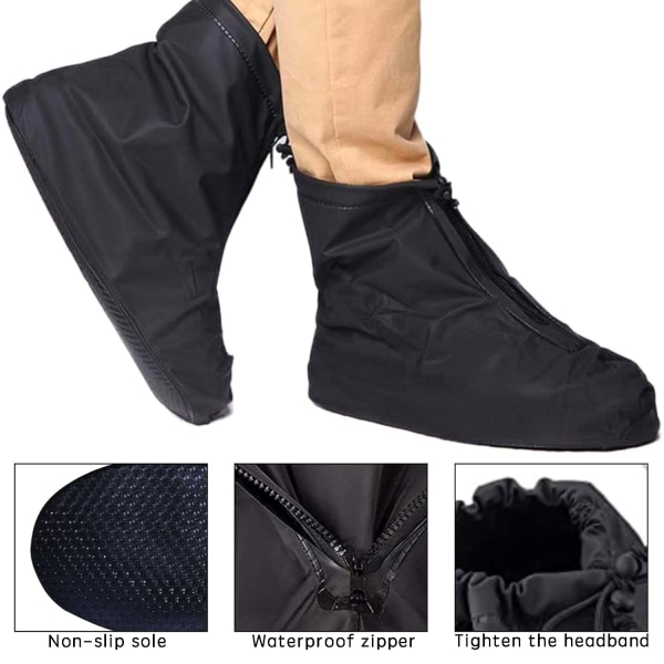 Waterproof Shoe Covers Rain Waterproof Overshoes Women Men Reusa