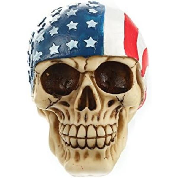 Kalloluun luurankohahmo Amerikan lipun bandana-koristeena, kallokoriste