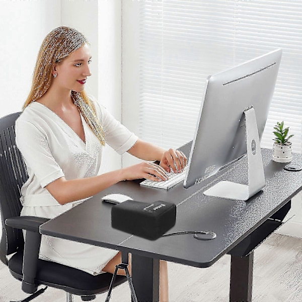 Iso Enter-näppäin heittotyyny USB-toimistostressin lievitystyökalu Lounastauko Päiväunet Työpöytätyynyt Tuuletuslelu (musta)
