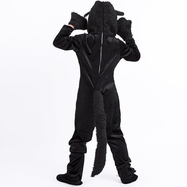 XL, Maskerade Dyre Sort Kat Performance Kostume