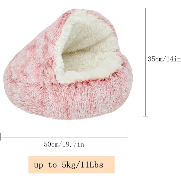 1 kpl (Vaaleanpunainen, 50 cm) Luolapeti Koirien ja Kissojen, Stressiä Vähentävä Pieni