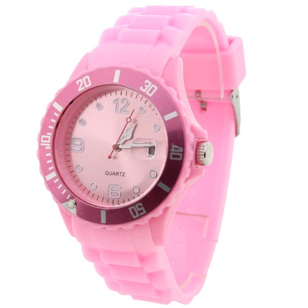##/Kvartsarmbandsur Silikon Analog Färgad Sportur Spänne##/