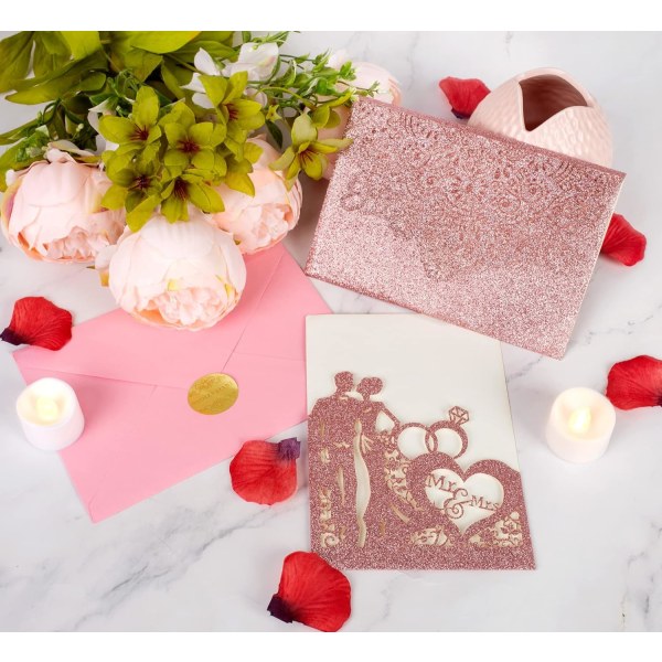 5 kpl 3D Romanttisia Pop Up -Onnittelukortteja, Vuosipäiväkortti, Hääkortti