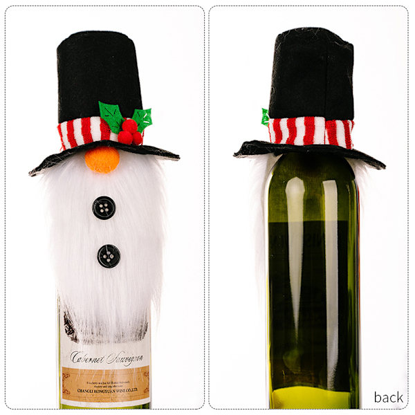 x Julevinflaskeærmer, Bowler Hat-stil, Julevin