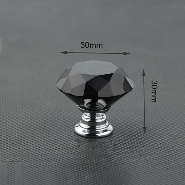 Krystallskapsdørknapper, Glass Skuffhåndtak, Diamantkuttet Zi