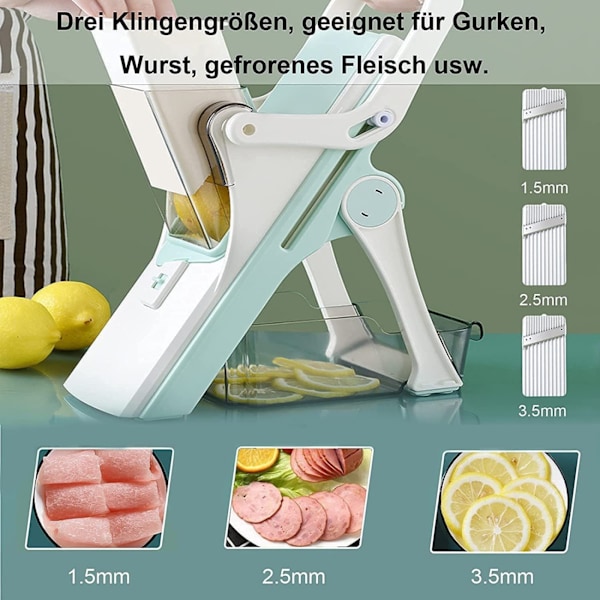 ##/Grønnsaksjærer med justerbar 5-blad rasp julienne planing##/