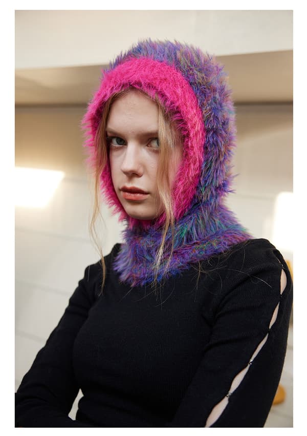 Farverig uldhat - Pink, niche design modeller sweater uldhat pe
