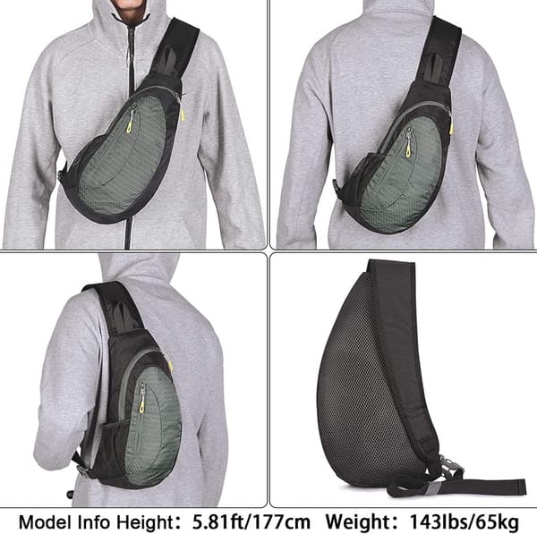Axelväska (1 st) bröst axelväska sling crossbody väska