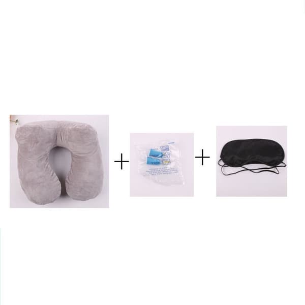 ##/Uppblåst nackkudde, nackstöd »nackkudde, nackkuddeset med sovmaske##/
