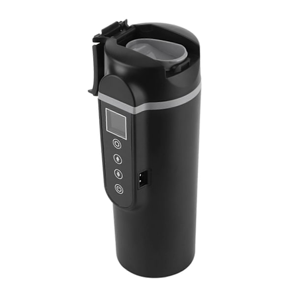 Bilvarme Kopp Rustfritt Stål Universal LCD Intelligent Temperaturvisning 500ml 12?24V