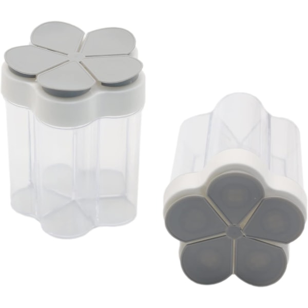 2 Pack 5 in 1 Spice Jars with Lid Clear Plastic Spice Jars for K