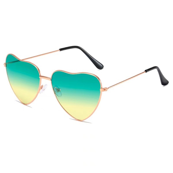 ##/6 st Dam Hjärtformade Solglasögon Hjärtformad Ram för Hippie Kostymtillbehör##/
