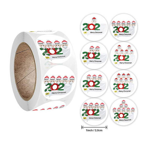 3X500 st juldekaler rulle?etiketter 8 sorters glada dekorationer gåvor&