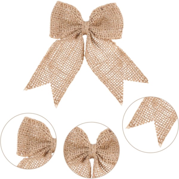 30 stykker burlap sløyfer burlap sløyfe knute håndlaget burlap dekorasjon