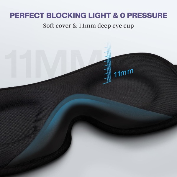 Luxury Sleep Mask, Blackout Sleep Mask Ultra Thin Sleep Mask for