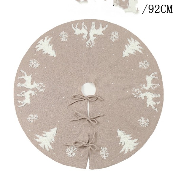 Beige, 92 cm, julgransmatta, granmatta, älg-juldekoration