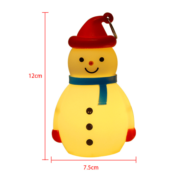 /#/Jul Glowing Snowman Nattljus - Röd Hatt, Jul Dekora/#/