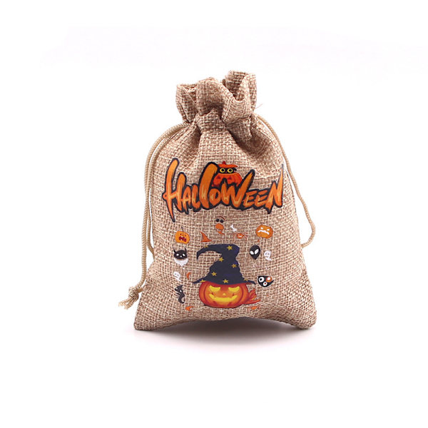 50 kpl (15 x 20 cm) Juuttikasseja Halloween-temppu-tai-herkku-juuttikasseja