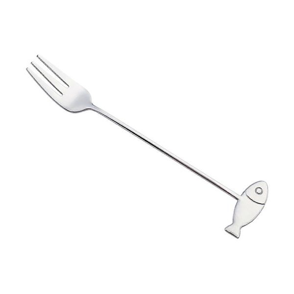 Kaffeskje med langt håndtak i rustfritt stål Kakegaffel Serviseutstyr Fork 1